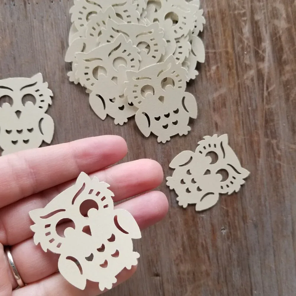 80 Pieces Owl Confetti for a Birthday Party- Boho